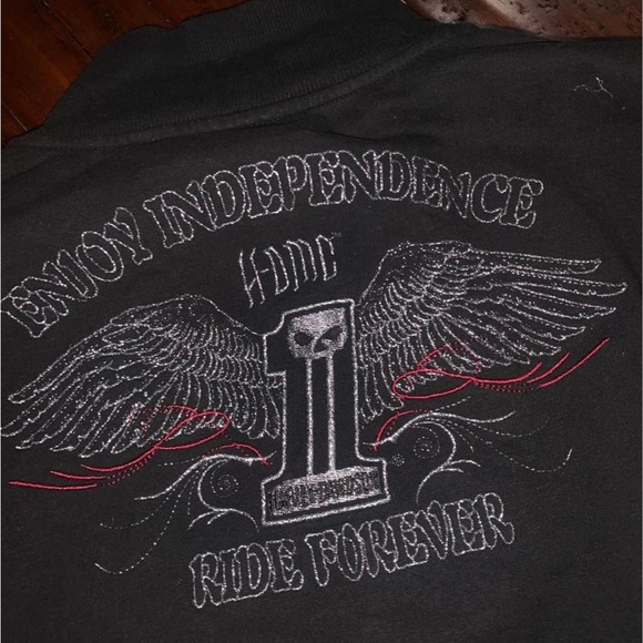 Harley Davidson womens long sweater / jacket - Picture 2 of 5